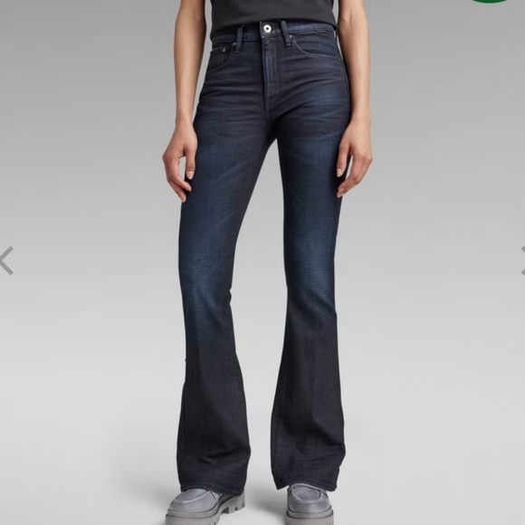 G Star Raw 3301 Bell Jeans Size 28 - Picture 1 of 10